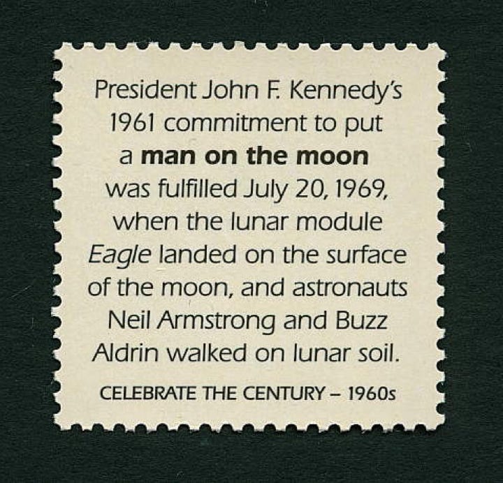 USA 1999 stamp Apollo 11 reverse