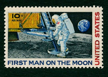 1969 USA 10c stamp Apollo 11