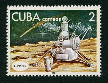 1978 Cuba 2c stamp Luna 24