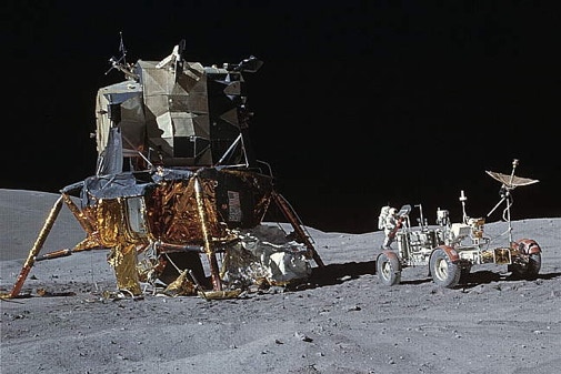 Apollo 16 Lunar Module and Lunar Rover  