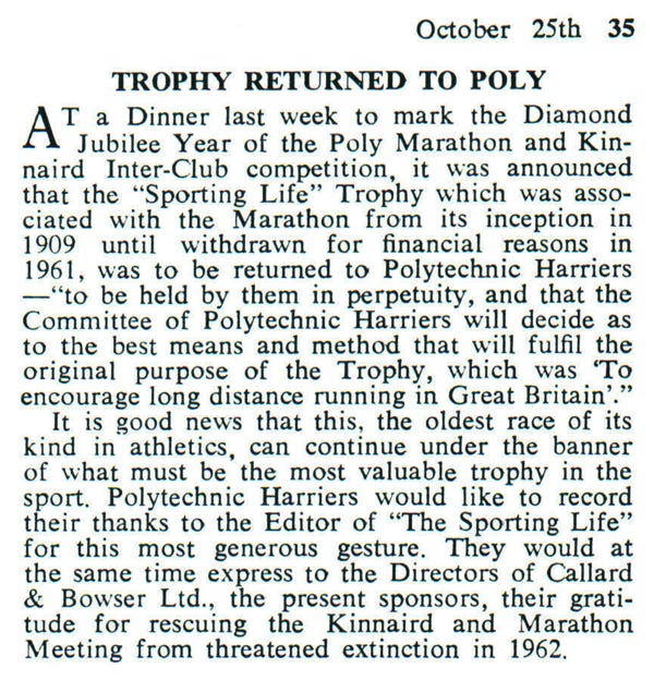Trophy returned to Poly