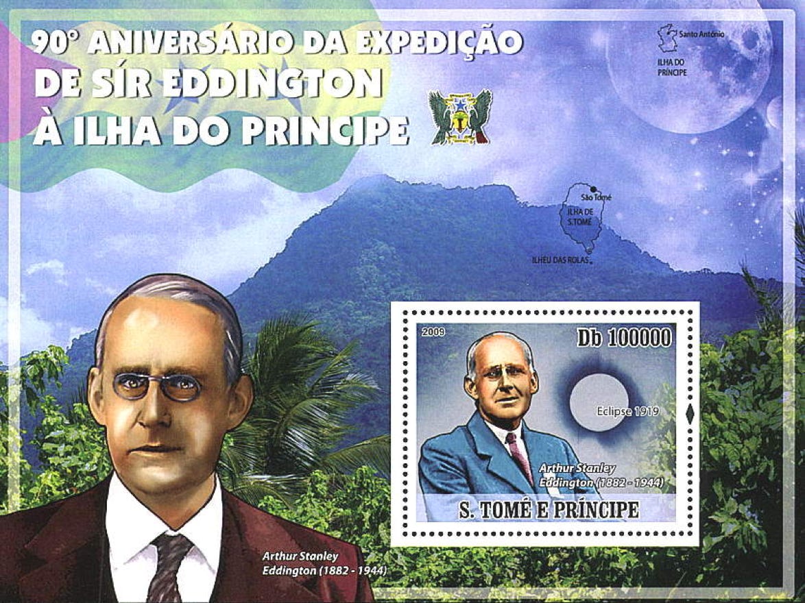 Eddington eclipse sheet Sao Tome 2009