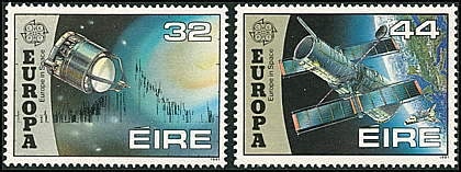 Eire Europe in Space stamp pair 1991