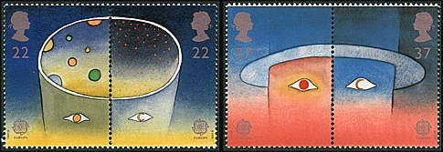 GB Europe in Space stamp pair 1991