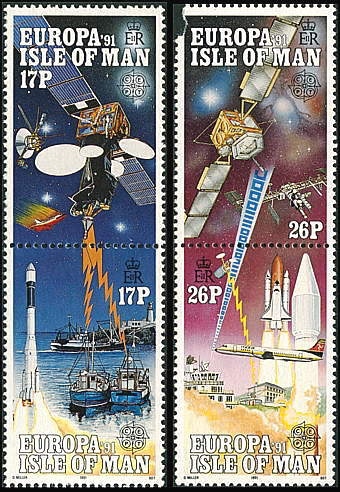 Isle of Man Europe in Space stamps 1991