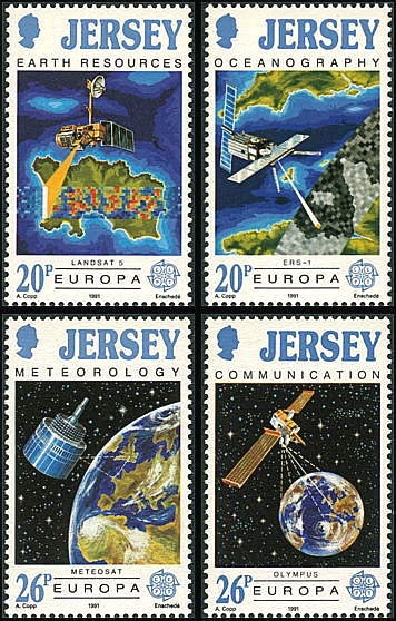 Jersey Europe in Space stamp set 1991