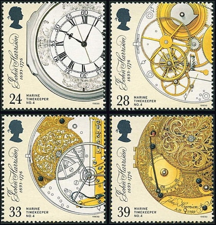 Marine Timekeepers GB stamp set 1993