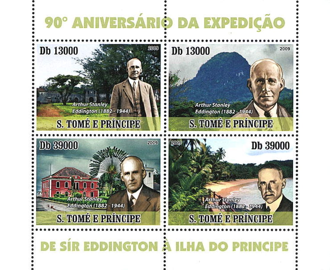 Eddington eclipse stamp Sao Tome 2009