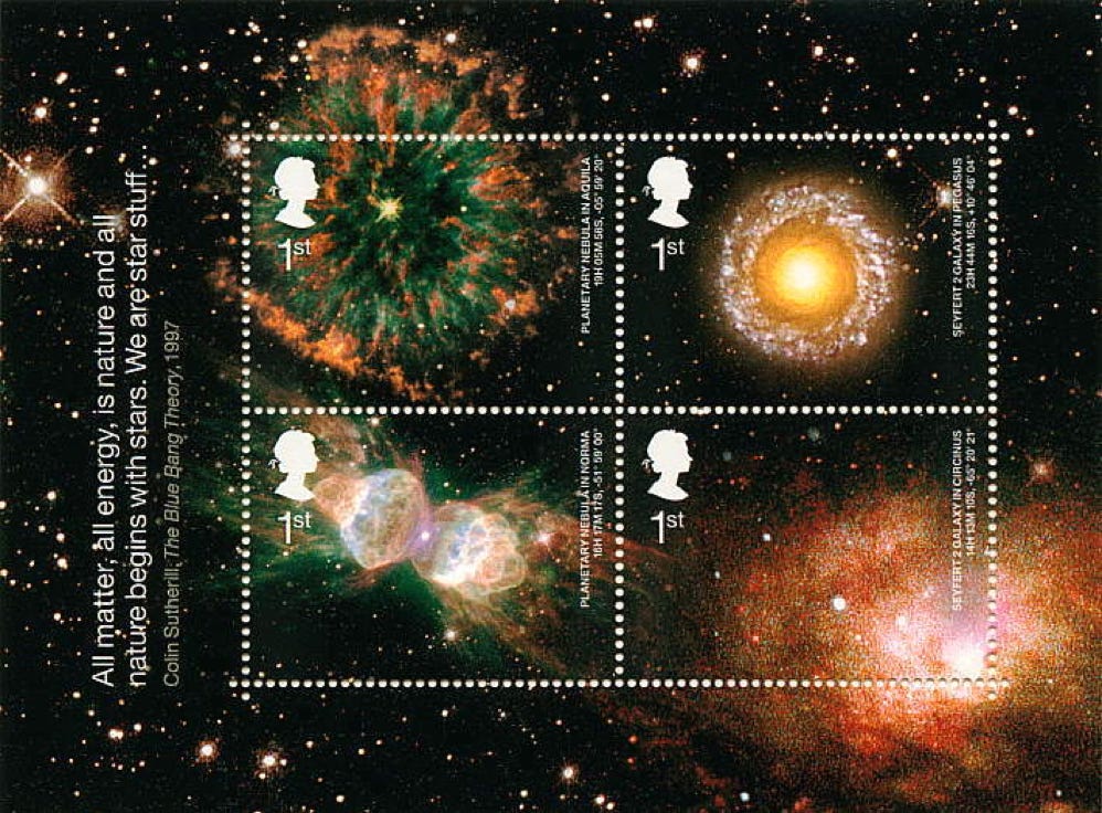GB astronomy stamp sheet 2002