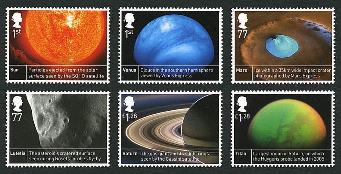 GB Space Science stamp set 2012