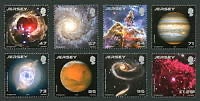 Hubble Space Telescope 25th anniversary stamp set (Jersey) 2015 