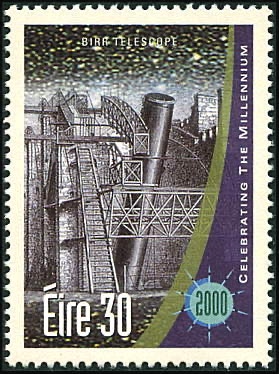 Eire stamp 2000 Birr telescope