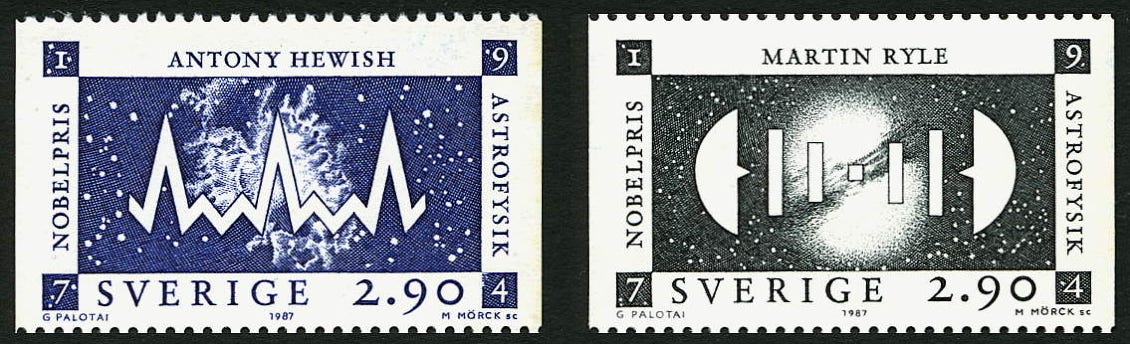 Hewish and Ryle stamp