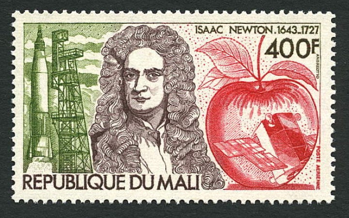 Newton stamp Mali