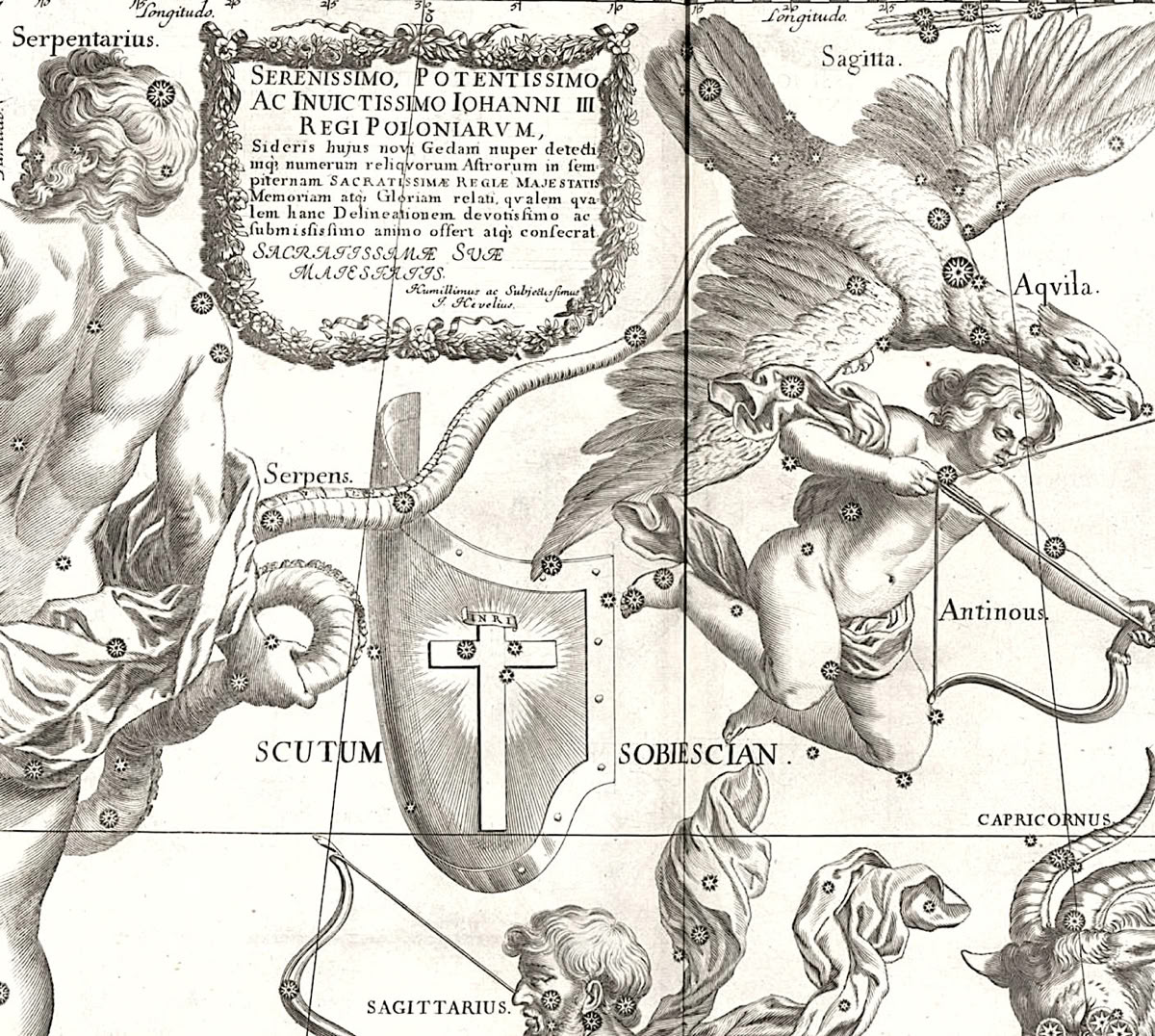 Hevelius depiction of Scutum