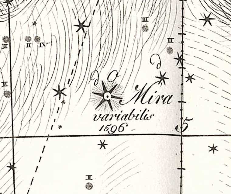 Mira on Bode's Uranographia