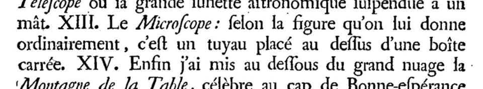 Lacaille's description of Microscopium