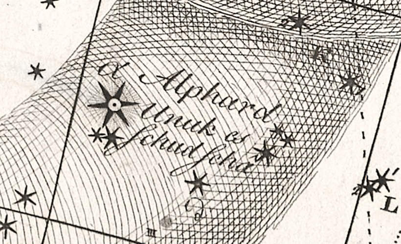 Alphard on Bode's Uranographia