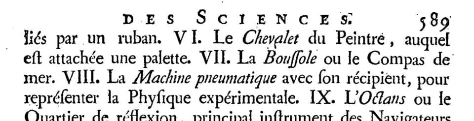 Lacaille's description of Antlia