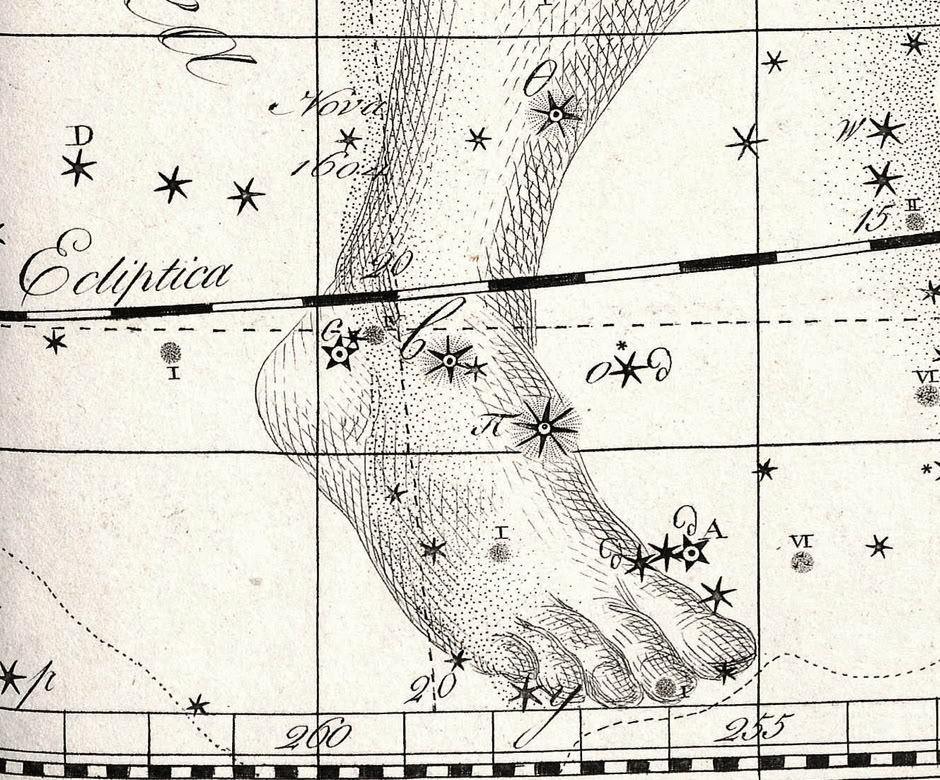 Supernova 1604 on the Uranographia atlas of Johann Bode