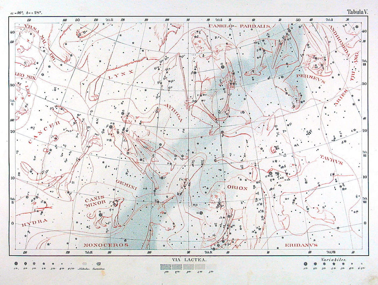 Orion from the Atlas Coelestis Novus of Heis