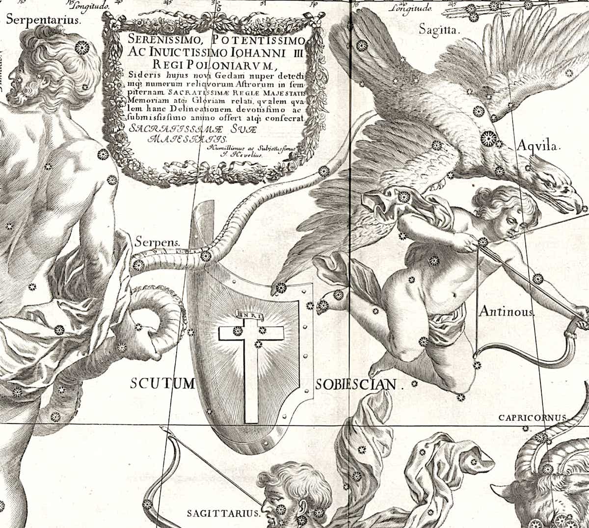 Hevelius depiction of Scutum
