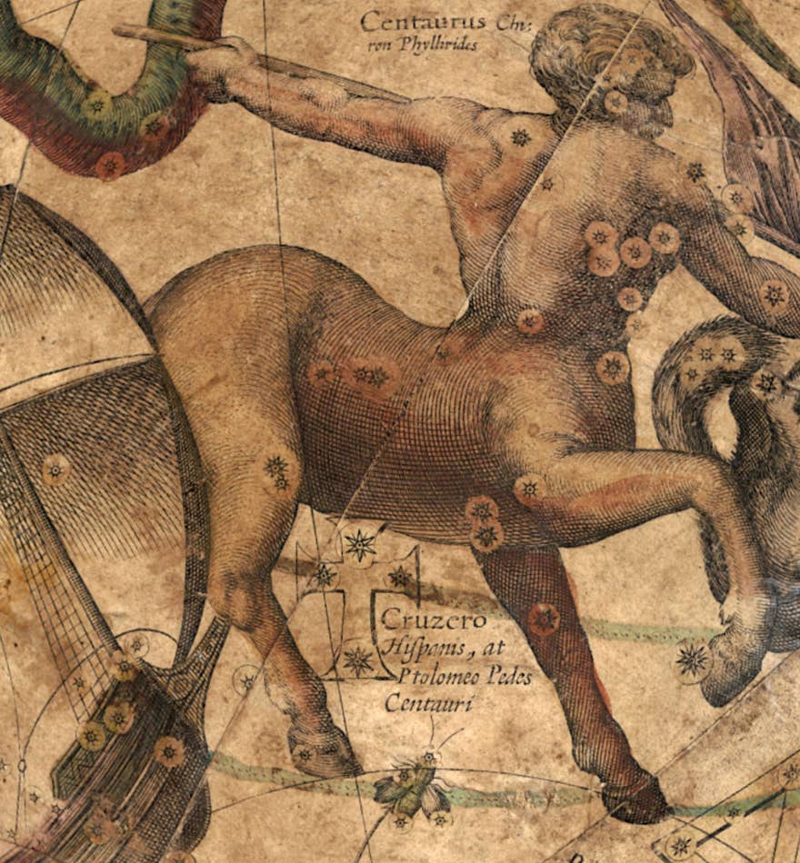 The Southern Cross on the Hondius globe of 1600.