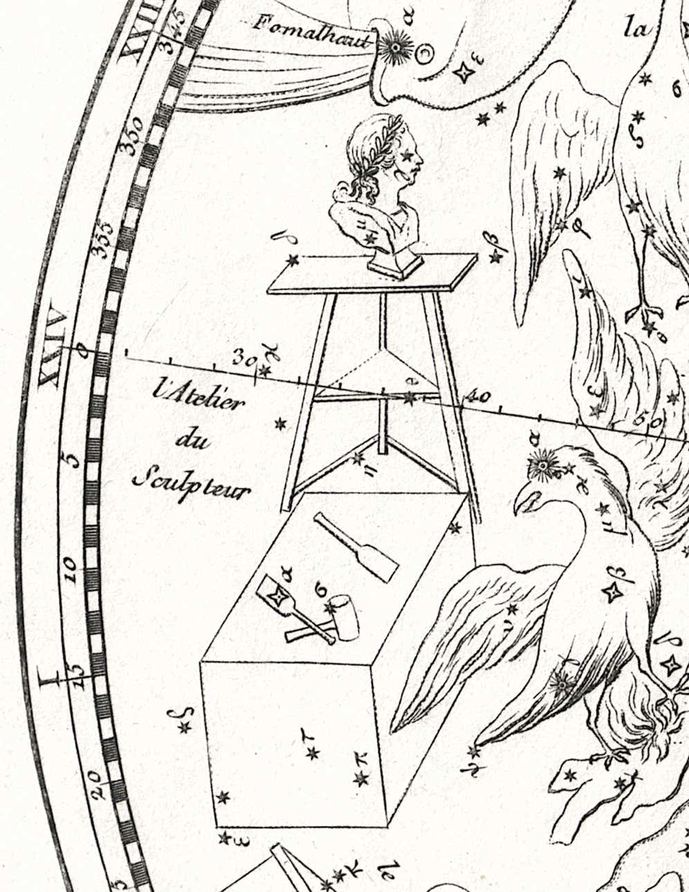 Lacaille's depiction of Sculptor