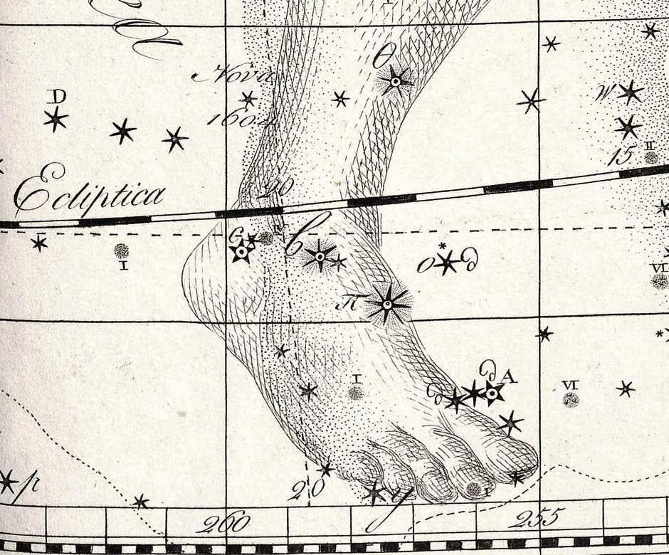 Supernova 1604 on the Uranographia atlas of Johann Bode