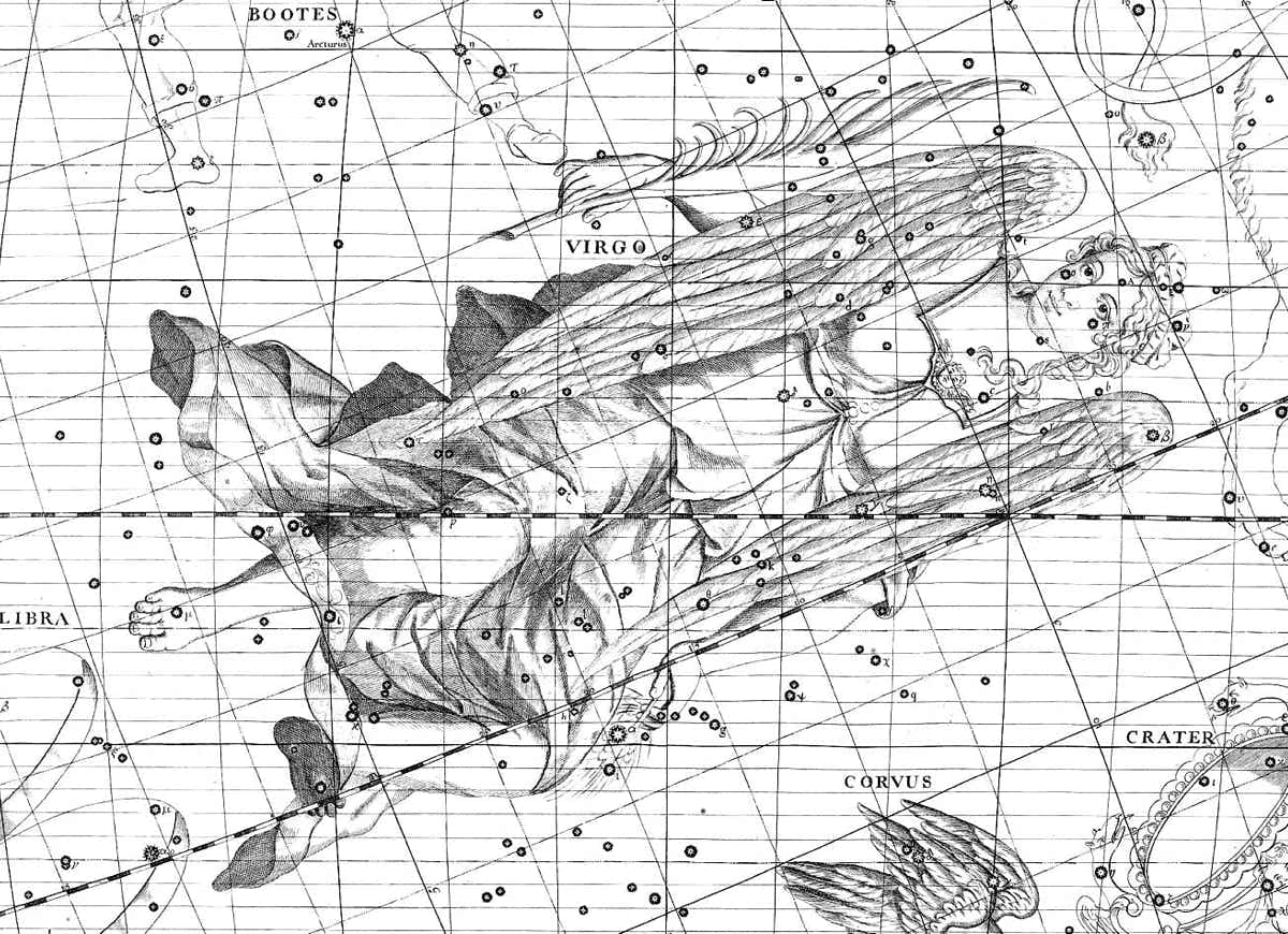 Virgo on Flamsteed's Atlas Coelestis