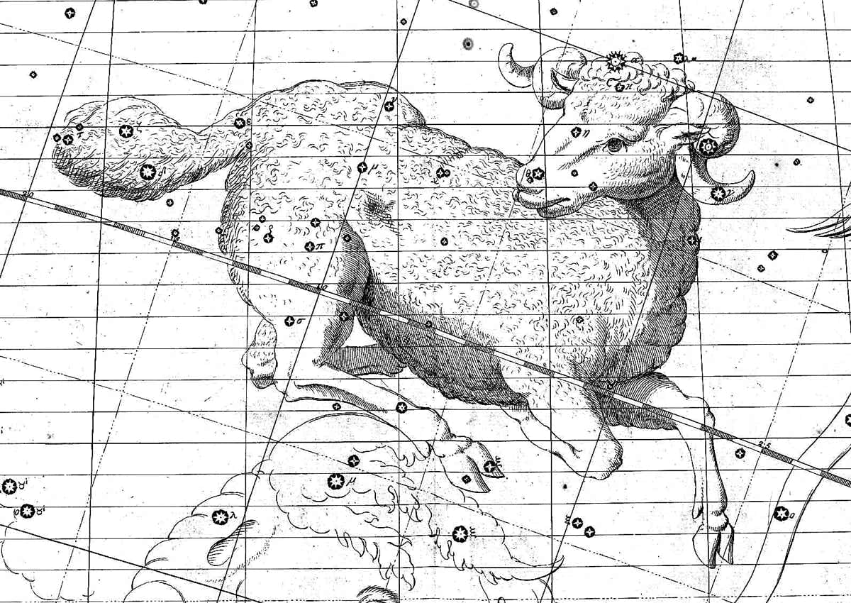 Aries on Flamsteed's Atlas Coelestis