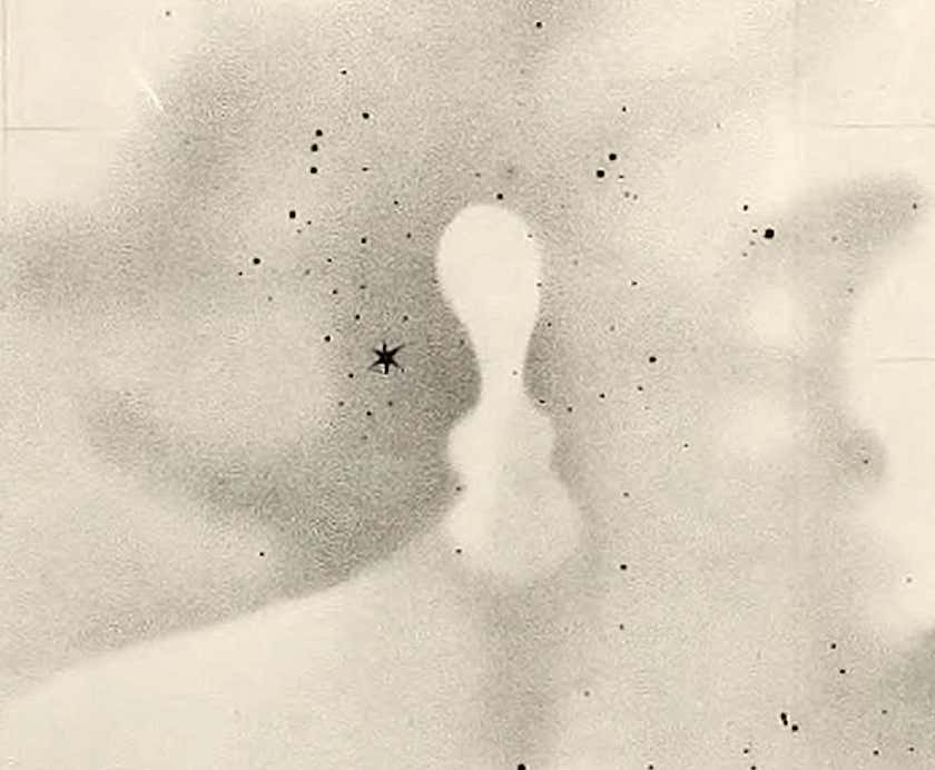 John Herschel's drawing of Eta Carinae and the Keyhole nebula