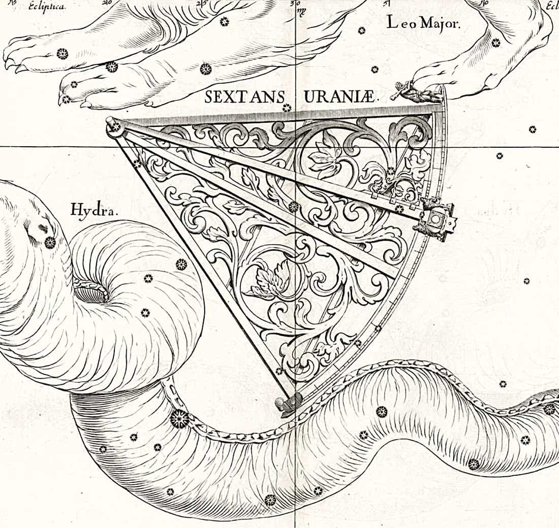 Hevelius's constellation Sextans