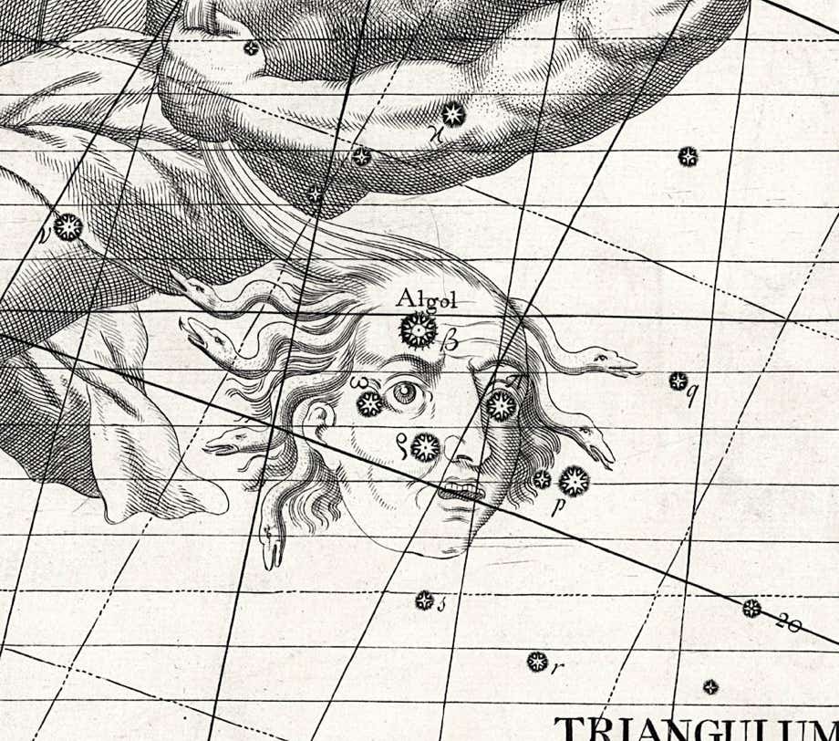 Algol in Flamsteed's Atlas Coelestis