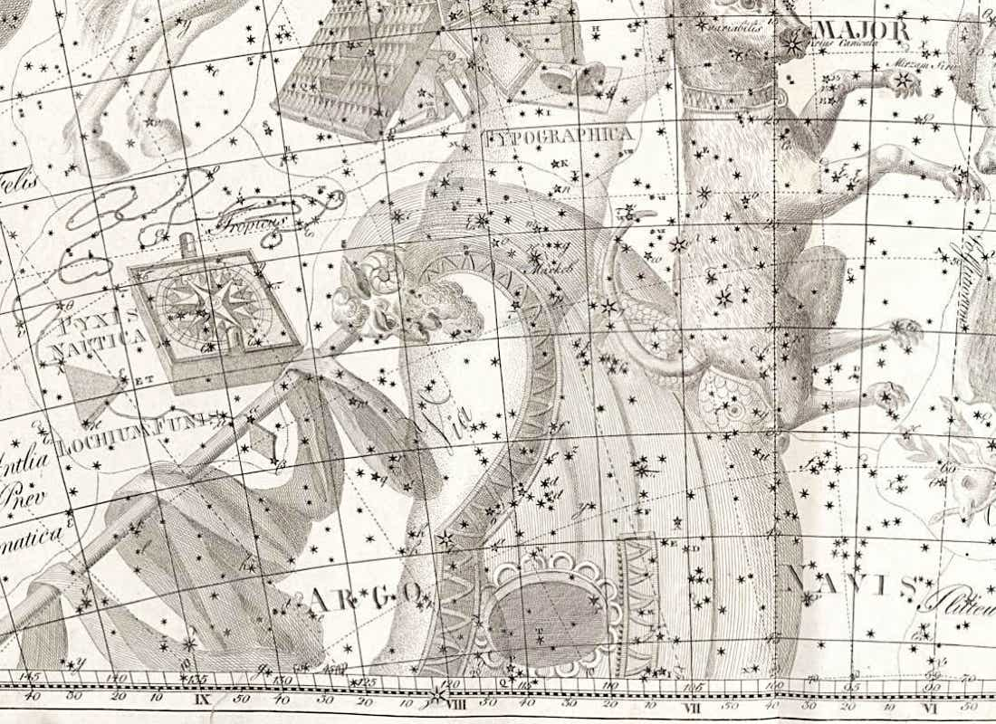 Puppis seen on Johann Bode's Uranographia