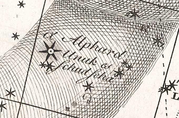 Alphard on Bode's Uranographia