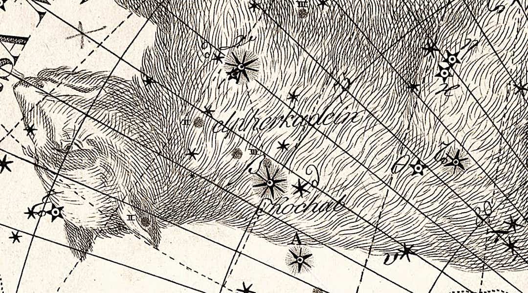 Johann Bode in his Uranographia atlas gave the stars Beta and Gamma Ursae Minoris the joint name elpherkadein