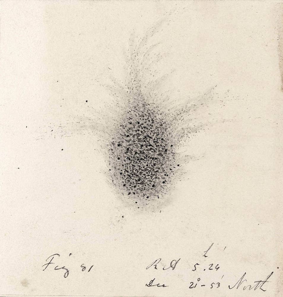 Lord Rosse's drawing of the Crab Nebula