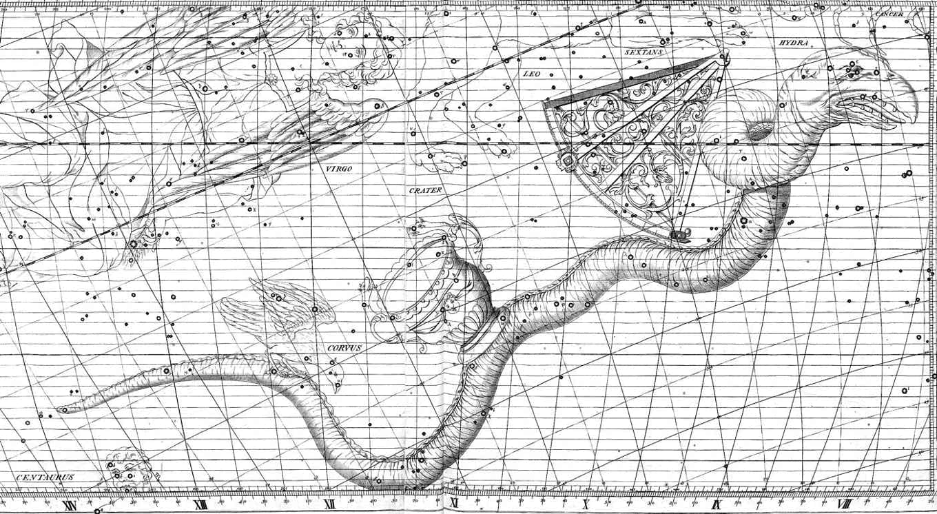 Hydra on Flamsteed's Atlas Coelestis