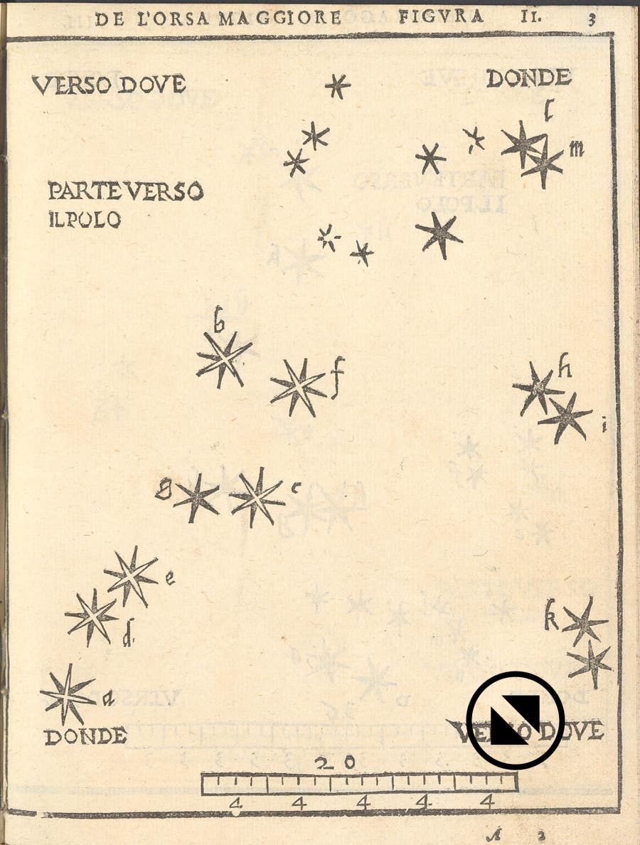 Piccolomini's chart of Ursa Major