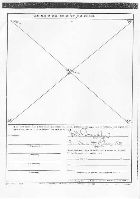 Page 2 of Chandler's Rendesham Forest UFO statement