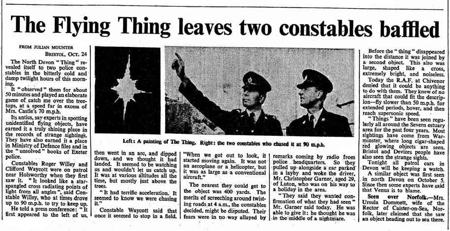 Devon Flying Cross 1967 Times report