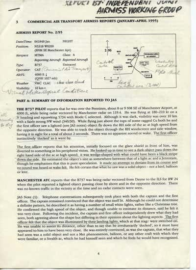 CAA report on the Manchester Airport UFO of 1995